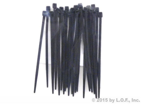 25 Heavy Duty 4 Inches 18 Pound Cable Ties Nylon Wrap Black