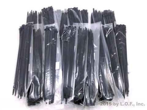 500-Pack Heavy Duty 16 Inch 170lbs Zip Cable Tie Down Strap Wire UV Black Nylon Wrap