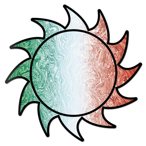 Sun Decal Mexico Swirl Sticker Vinyl Rear Window Car Truck Laptop Sun Travel Mug Water and Fade Resistant 2.5 Inches