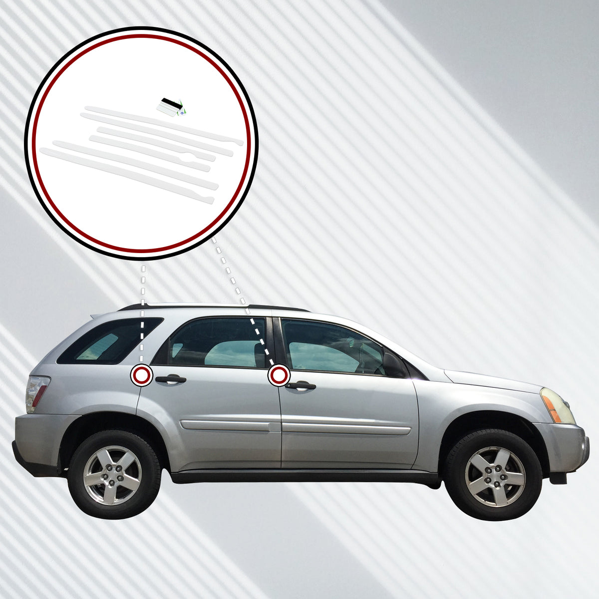 Red Hound Auto Door Edge Lip Guards Compatible with Chevy Pontiac