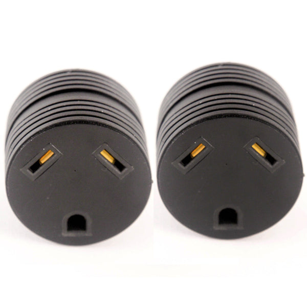 2 RV Electrical Adapter 15 Amp Male to 30 a Female Plug Round Grip Motorhome