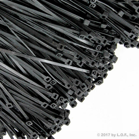 1000-Pack Heavy Duty 14.5 Inches (50lbs) Zip Cable Tie Down Strap Wire UV Black Nylon Wrap