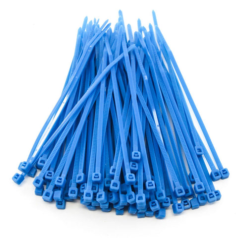 1000 Heavy Duty 4 Inches 18 Pound Zip Cable Ties Nylon Wrap Blue