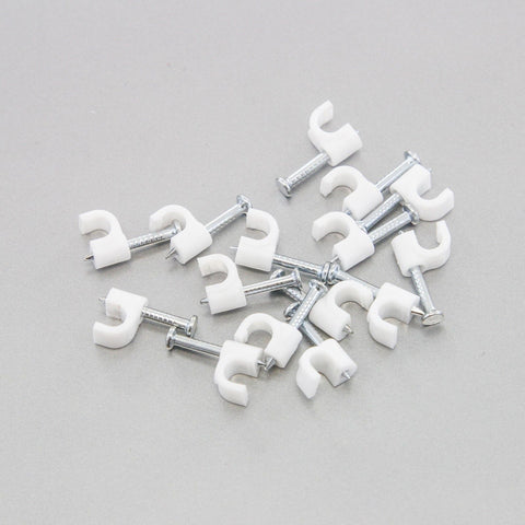 1000 Round 3/16 Inches (5 mm) Cable Wire Clips Cable Management Cord Tie Holder Coaxial Nail in Clamps Tacks