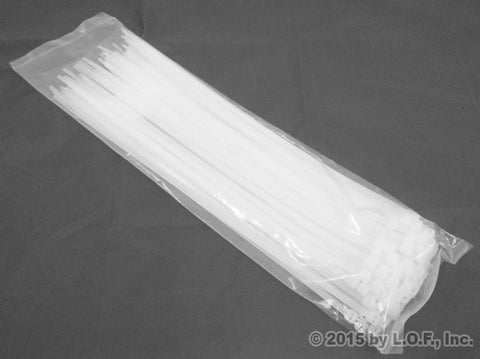 100-Pack Heavy Duty 14 Inches (50lbs) Zip Cable Tie Down Strap Wire UV Natural Nylon Wrap