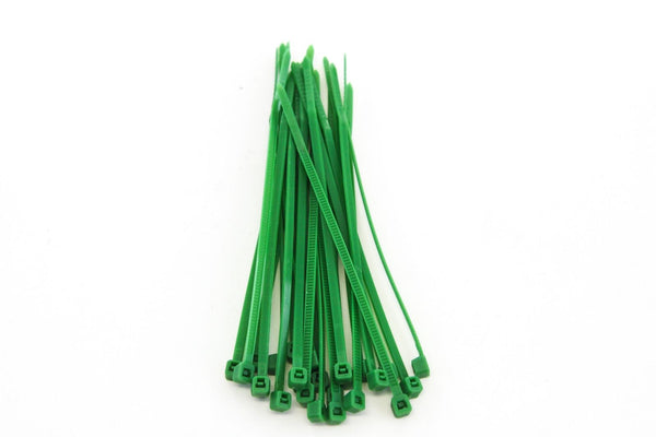 100 Heavy Duty 4 Inches 18 Pound Zip Cable Ties Nylon Wrap Green