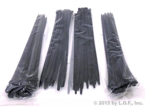 100-Pack Heavy Duty 16 Inch Zip Cable Tie Down Strap Wire UV Black Nylon Wrap
