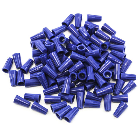100 pcs Blue Screw on Wire Connectors Twist-On Easy Screw Pack