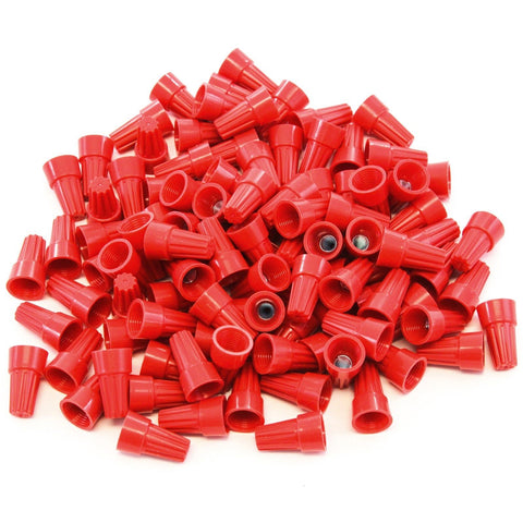 100 pcs Red Screw on Wire Connectors Twist-On Easy Screw Pack