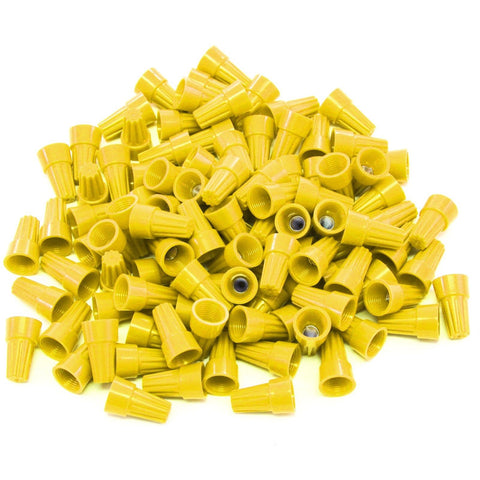 100 pcs Yellow Screw on Wire Connectors Twist-On Easy Screw Pack