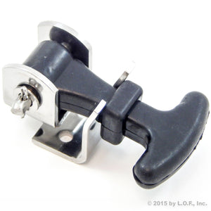 Rubber Hood Latch Catch Hold-Down Kit 2.5 Inch Mini Easy Grip Draw Latch Stainless Steel Brackets and Hardware Replacement 2 1/2 Compartment Luggage Container Battery Box Tiedown LP Bottle Cover