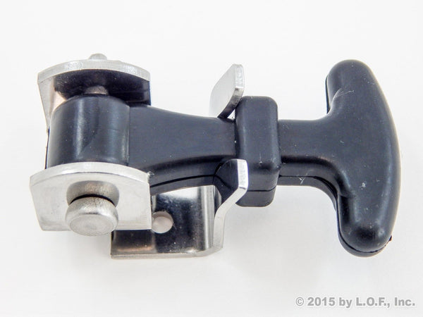 Rubber Hood Latch Catch Hold-Down Kit 2.5 Inch Mini Easy Grip Draw Latch Stainless Steel Brackets and Hardware Replacement 2 1/2 Compartment Luggage Container Battery Box Tiedown LP Bottle Cover
