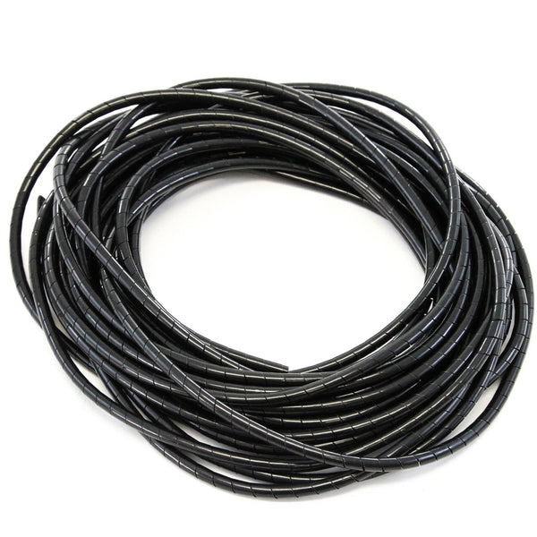 165FT PE 5/16 Inches (8 mm) Black Polyethylene Spiral Wire Wrap Tube PC Manage Cable for Car Computer Cable