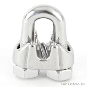Red Hound Auto Malleable Galvanized Wire Rope Cable Clip 1/8 Inches - 3mm Premium