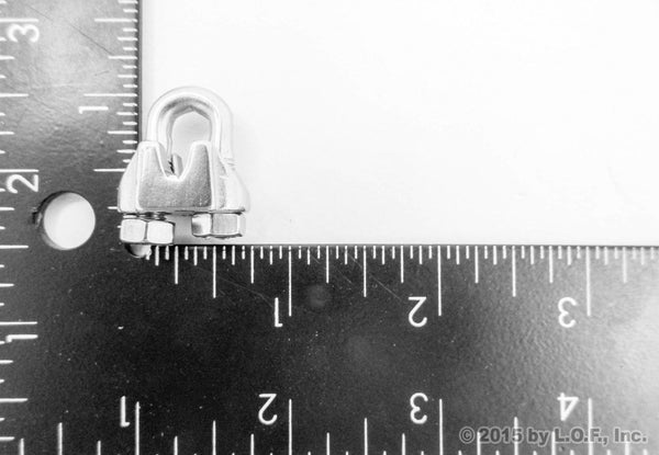 Red Hound Auto Malleable Galvanized Wire Rope Cable Clip 1/8 Inches - 3mm Premium