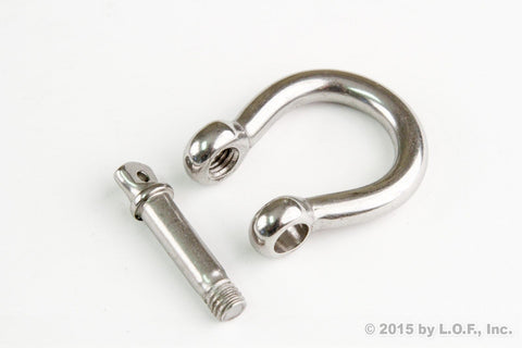 Red Hound Auto 1 Stainless Steel 5/16 Inch 7.9mm Anchor Shackle Bow Pin Chain Ring 1400 Pound