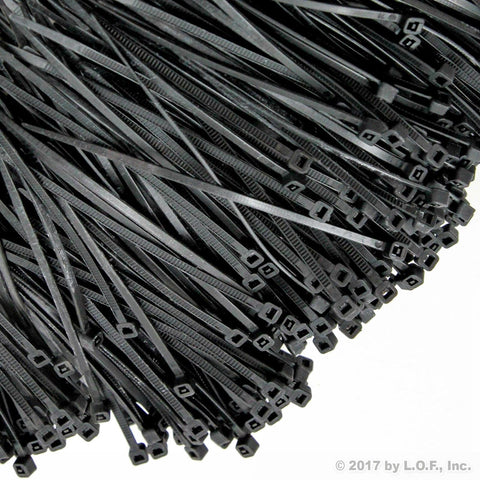 2000-Pack Heavy Duty 15 Inches (50lbs) Zip Cable Tie Down Strap Wire Uv Black Nylon Wrap