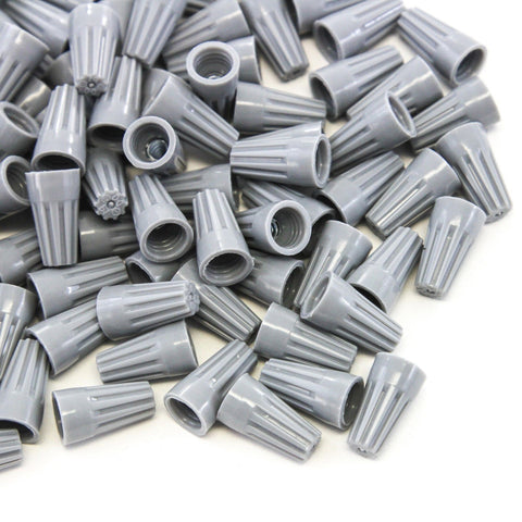 200 pcs Grey Screw on Wire Connectors Twist-On Easy Screw Pack