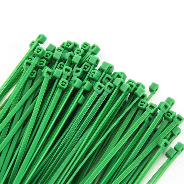 2500 Heavy Duty 4 Inches 18 Pound Zip Cable Ties Nylon Wrap Green