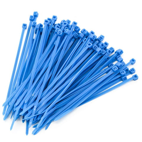250 Heavy Duty 4 Inches 18 Pound Zip Cable Ties Nylon Wrap Blue
