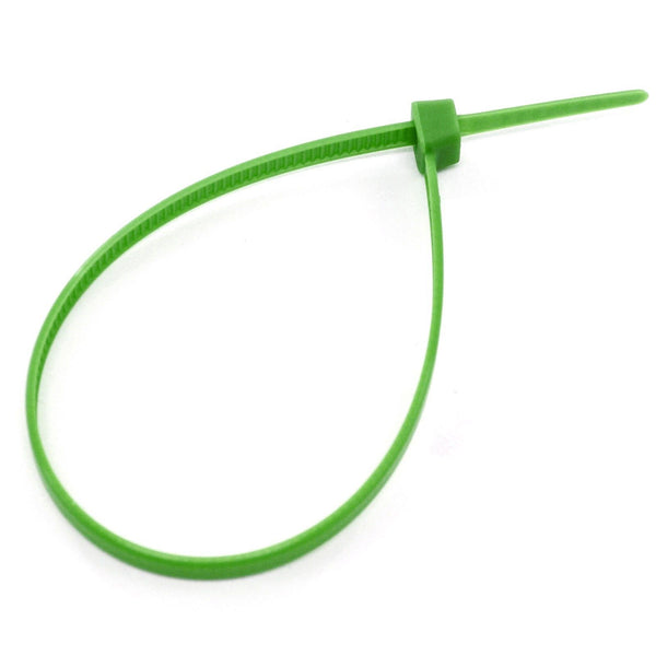 250 Pack Heavy Duty 8 Inches (50lbs) Zip Cable Tie Down Strap Wire Uv Green Nylon Wrap