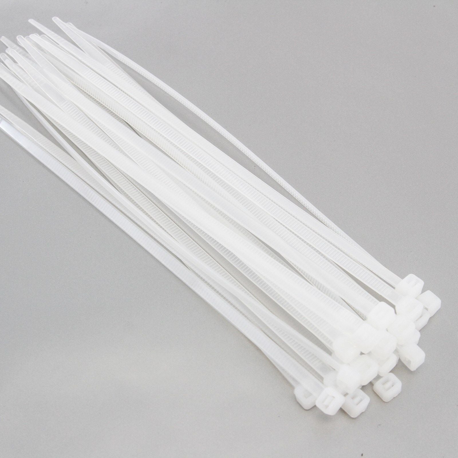 25 Pack Heavy Duty 8 Inches (50lbs) Zip Cable Tie Down Strap Wire Uv White Clear Natural Nylon Wrap