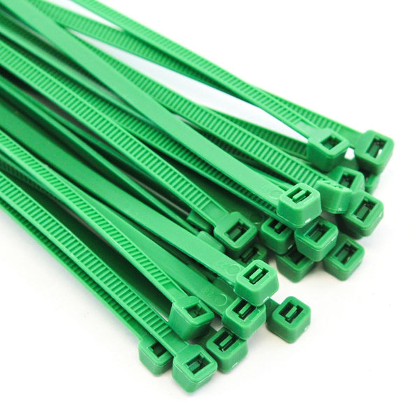 25 Pack Heavy Duty 8 Inches (50lbs) Zip Cable Tie Down Strap Wire Uv Green Nylon Wrap