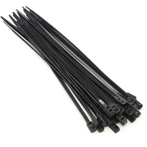 25 pcs Black 9 Inches Double Head 50 lbs Cable Tie Wire & Cord Management Nylon Zip Tie
