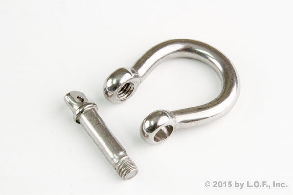 Red Hound Auto 2 Stainless Steel 5/16 Inch 7.9mm Anchor Shackle Bow Pin Chain Ring 1400 Pound