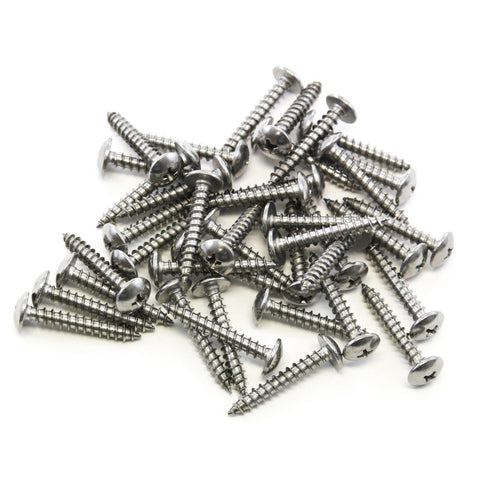 40 Piece Pan Head Screw Set for Dock Bumper Installation Marine Grade Stainless Steel 10 x 1-1/4 Inches SS