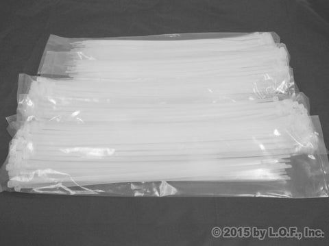 500-Pack Heavy Duty 14 Inches (50lbs) Zip Cable Tie Down Strap Wire UV Natural Nylon Wrap