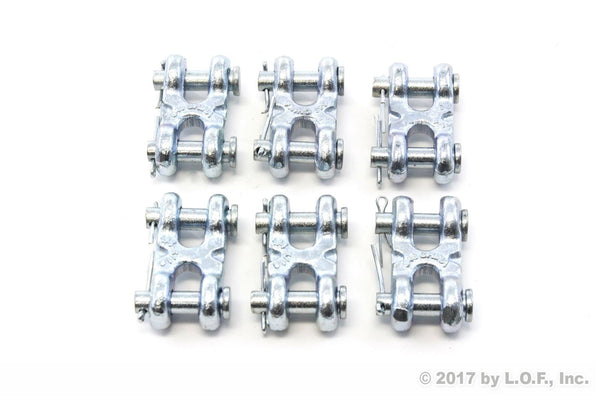 Red Hound Auto (6) Safety Chain RePair Link 1/4 Inch - 5/16 Inch Twin Link Clevis 3900 WLL