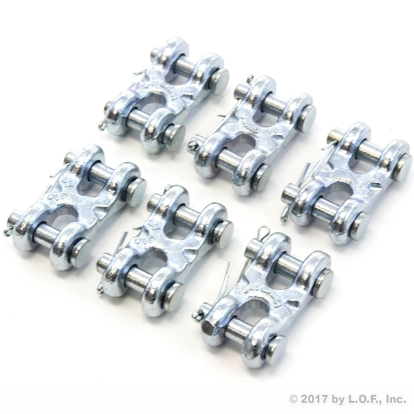 Red Hound Auto (6) Safety Chain RePair Link 1/4 Inch - 5/16 Inch Twin Link Clevis 3900 WLL