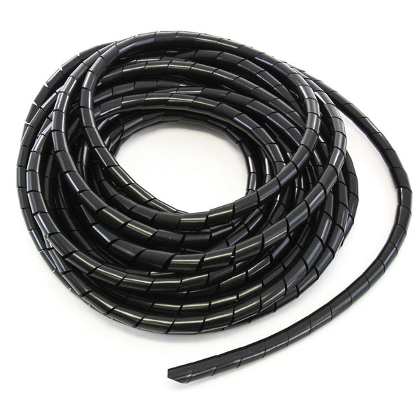 66FT PE 9/16 Inches (14 mm) Black Polyethylene Spiral Wire Wrap Tube PC Manage Cable for Car Computer Cable