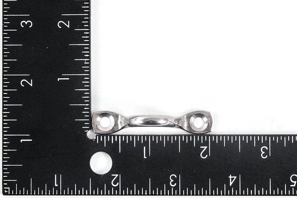 100 -Stainless Steel 316 Oblong Pad Eye Straps Wire Plate Bimini Staple Ring 5mm