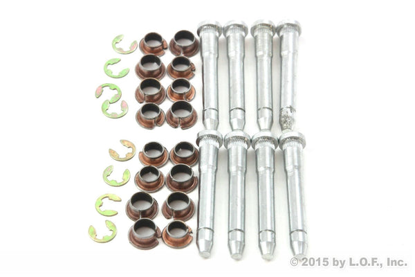Red Hound Auto 8 Pin & Bushing Kit Door Hinge Compatible with Chrysler Dodge Plymouth w 16 Bushings & 8 Clips