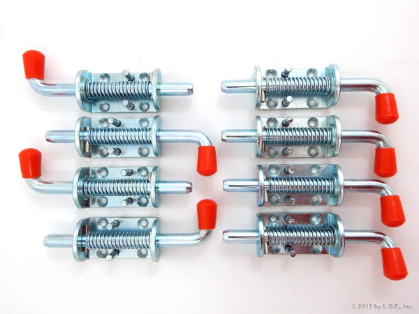 8 Pcs Metal Lock Barrel Bolt Spring Loaded Latch 6.5 Inches Long w Grip Heavy Duty