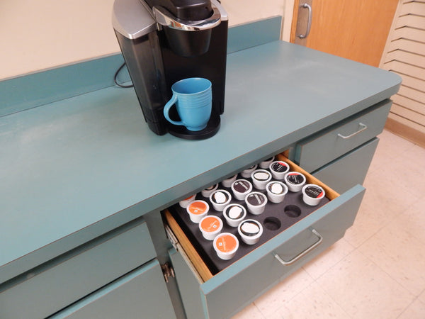 Polar Whale Coffee Pod Storage Organizer Tray Drawer Insert for Kitchen Home Office Waterproof Washable  11.9 X 15.9 X 2 Inches Holds 35 Compatible with Keurig K-Cup