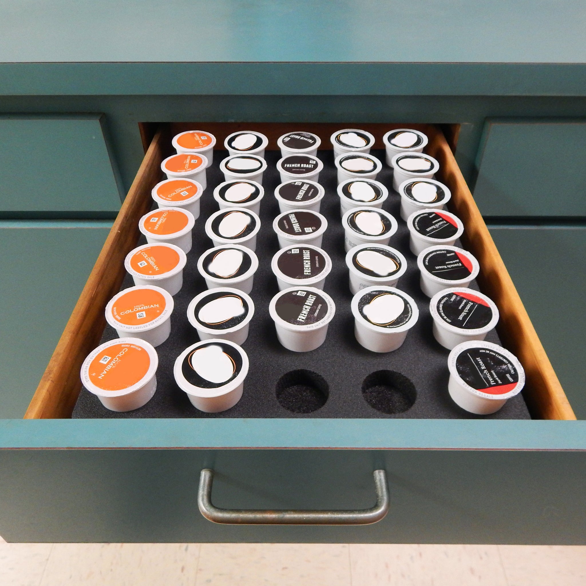 Polar Whale Coffee Pod Storage Organizer Tray Drawer Insert for Kitchen Home Office Waterproof Washable  11.9 X 15.9 X 2 Inches Holds 35 Compatible with Keurig K-Cup
