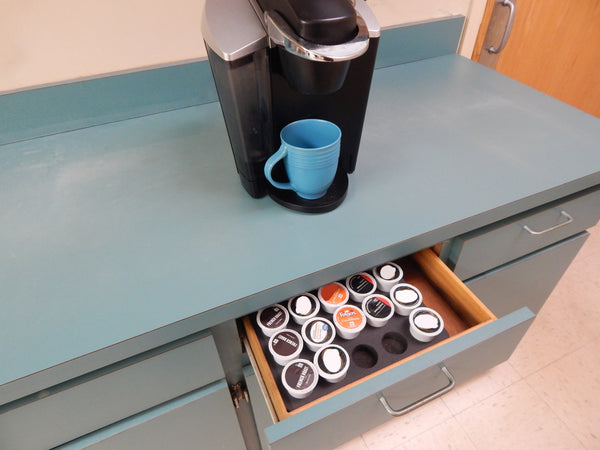 Polar Whale Coffee Pod Storage Organizer Tray Drawer Insert for Kitchen Home Office Waterproof Washable  10.9 X 14.9 X 2 Inches Holds 35 Compatible with Keurig K-Cup