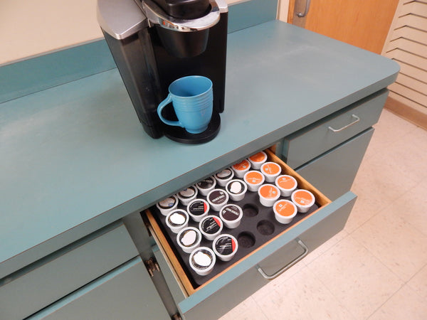 Polar Whale Coffee Pod Storage Organizer Tray Drawer Insert for Kitchen Home Office Waterproof Washable  12.6 X 17.9 X 2 Inches Holds 48 Compatible with Keurig K-Cup