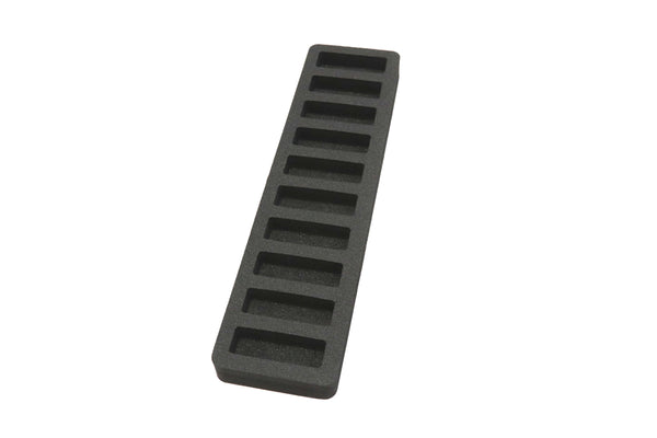 Polar Whale Set of 3 Rolled Coin Storage Organizers Tray Slim Holds Quarters Holder for Office or Home Waterproof Washable  1 Inches Thick Foam 10 Compartments for 10 Rolls Quarter Black
