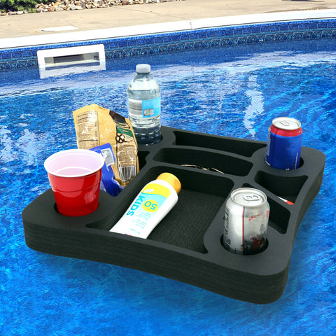Polar Whale Floating Drink Holder Refreshment Table Tray for Pool or Beach Party Float Lounge Durable Foam 17.5 Inches Large 10 Compartments UV Resistant