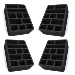 Polar Whale 4 Utility Drawer Organizers Tray Waterproof Washable Insert for Crafts Office Home Shop Shelf Closets and More  9.25 X 13.5 X 4.2 Inches 11 Compartments Black Extra Deep Pockets