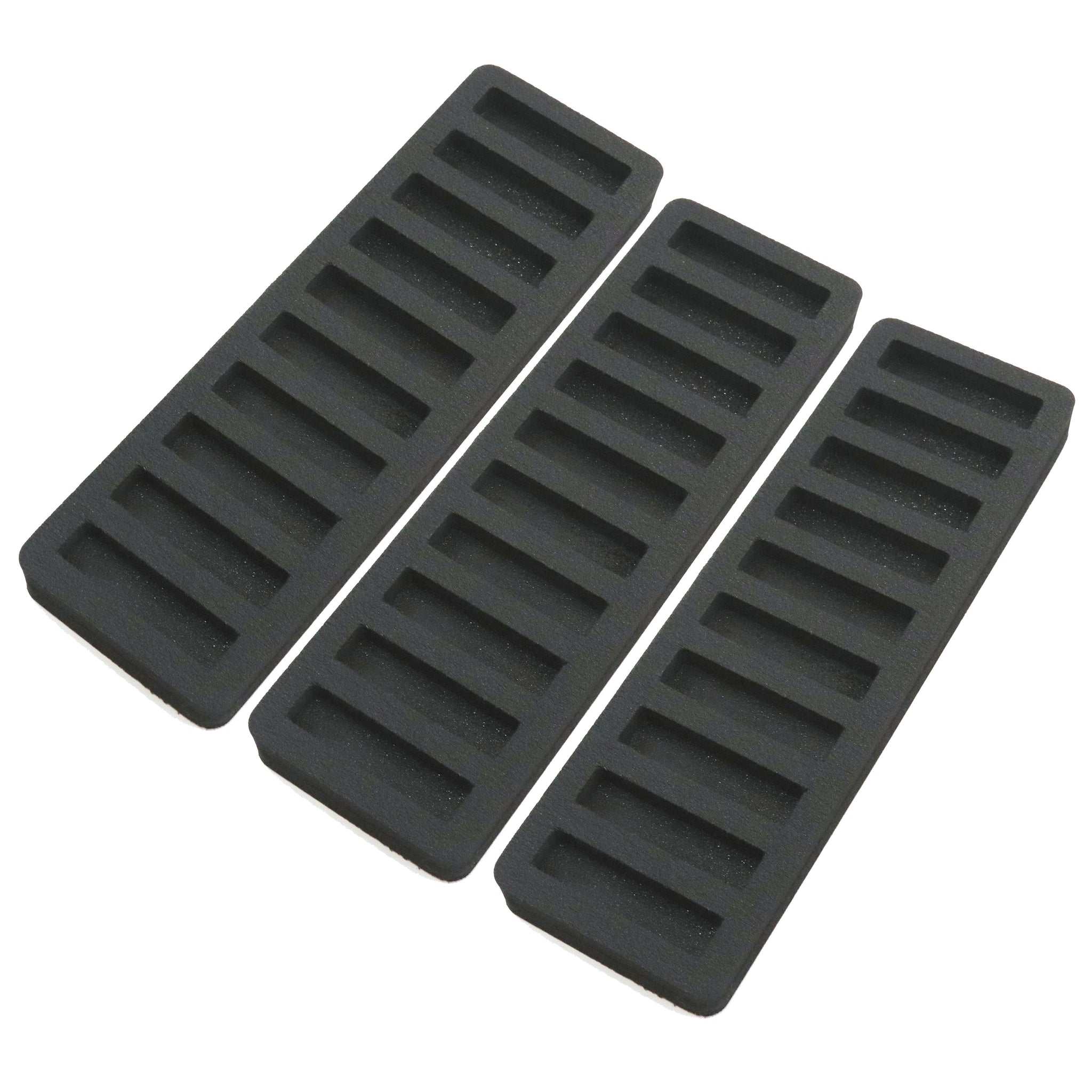 Polar Whale Set of 3 Rolled Coin Storage Organizers Tray Slim Holds Pennies Holder for Office or Home Waterproof Washable  1 Inches Thick Foam 10 Compartments for 10 Rolls Penny Black