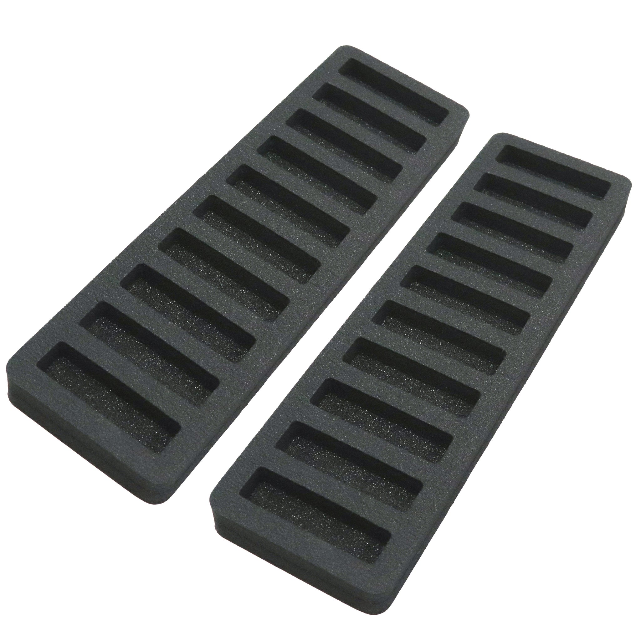 Polar Whale Set of 2 Rolled Coin Storage Organizers Tray Slim Holds Nickels Holder for Office or Home Waterproof Washable  1 Inches Thick Foam 10 Compartments for 10 Rolls Nickel Black Pair