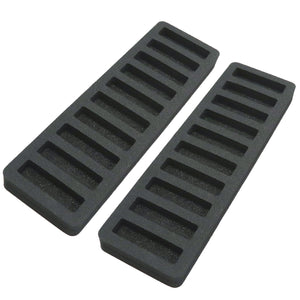 Polar Whale Set of 2 Rolled Coin Storage Organizers Tray Slim Holds Nickels Holder for Office or Home Waterproof Washable  1 Inches Thick Foam 10 Compartments for 10 Rolls Nickel Black Pair
