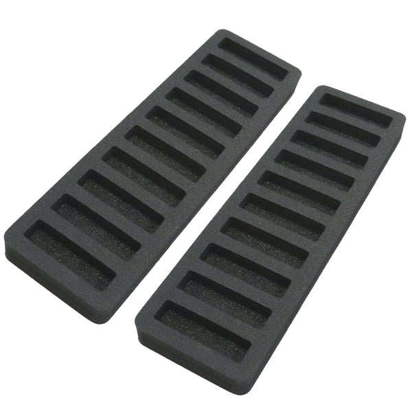 Polar Whale Set of 2 Rolled Coin Storage Organizers Tray Slim Holds Nickels Holder for Office or Home Waterproof Washable  1 Inches Thick Foam 10 Compartments for 10 Rolls Nickel Black Pair