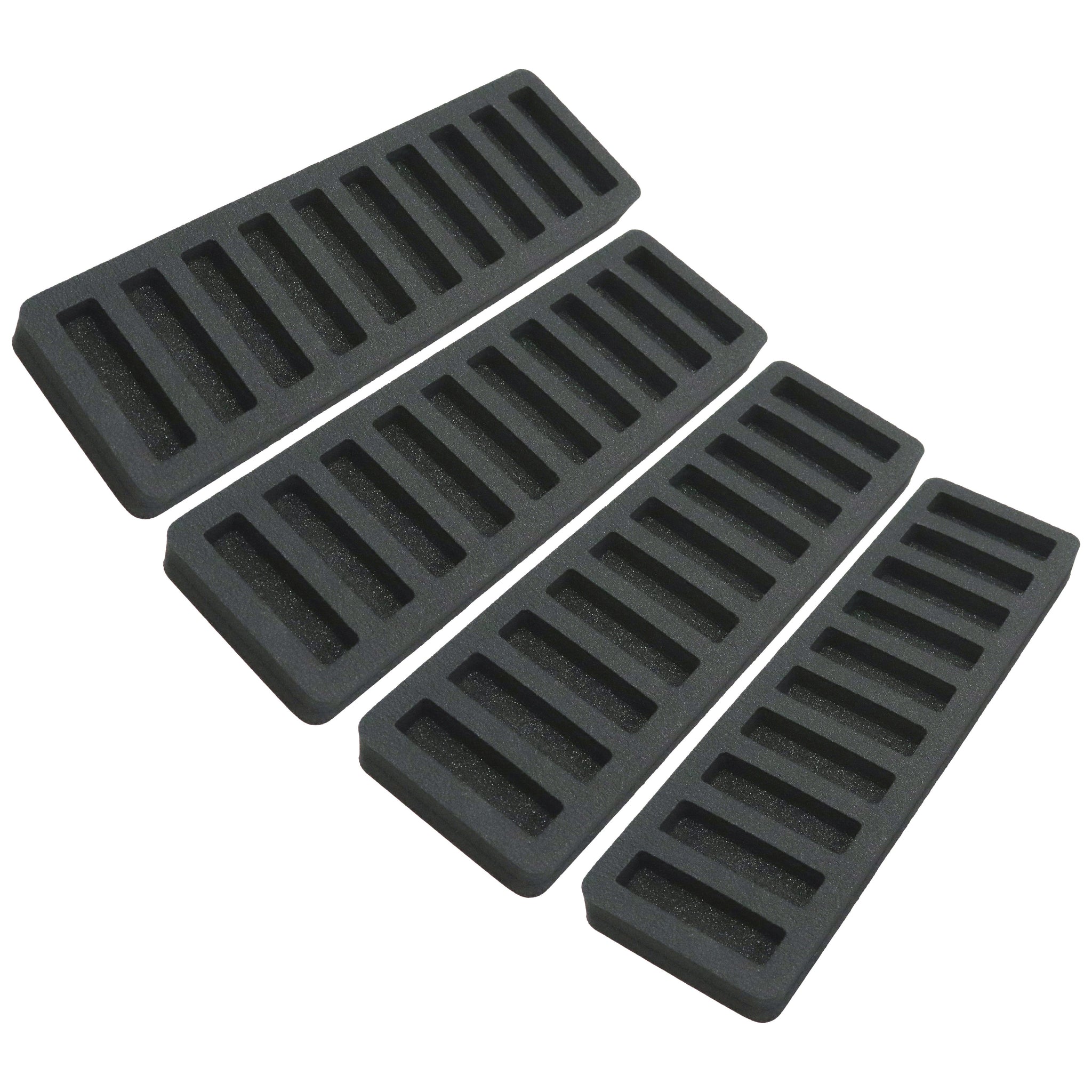 Polar Whale Set of 4 Rolled Coin Storage Organizers Tray Slim Holds Nickels Holder for Office or Home Waterproof Washable  1 Inches Thick Foam 10 Compartments for 10 Rolls Nickel Black