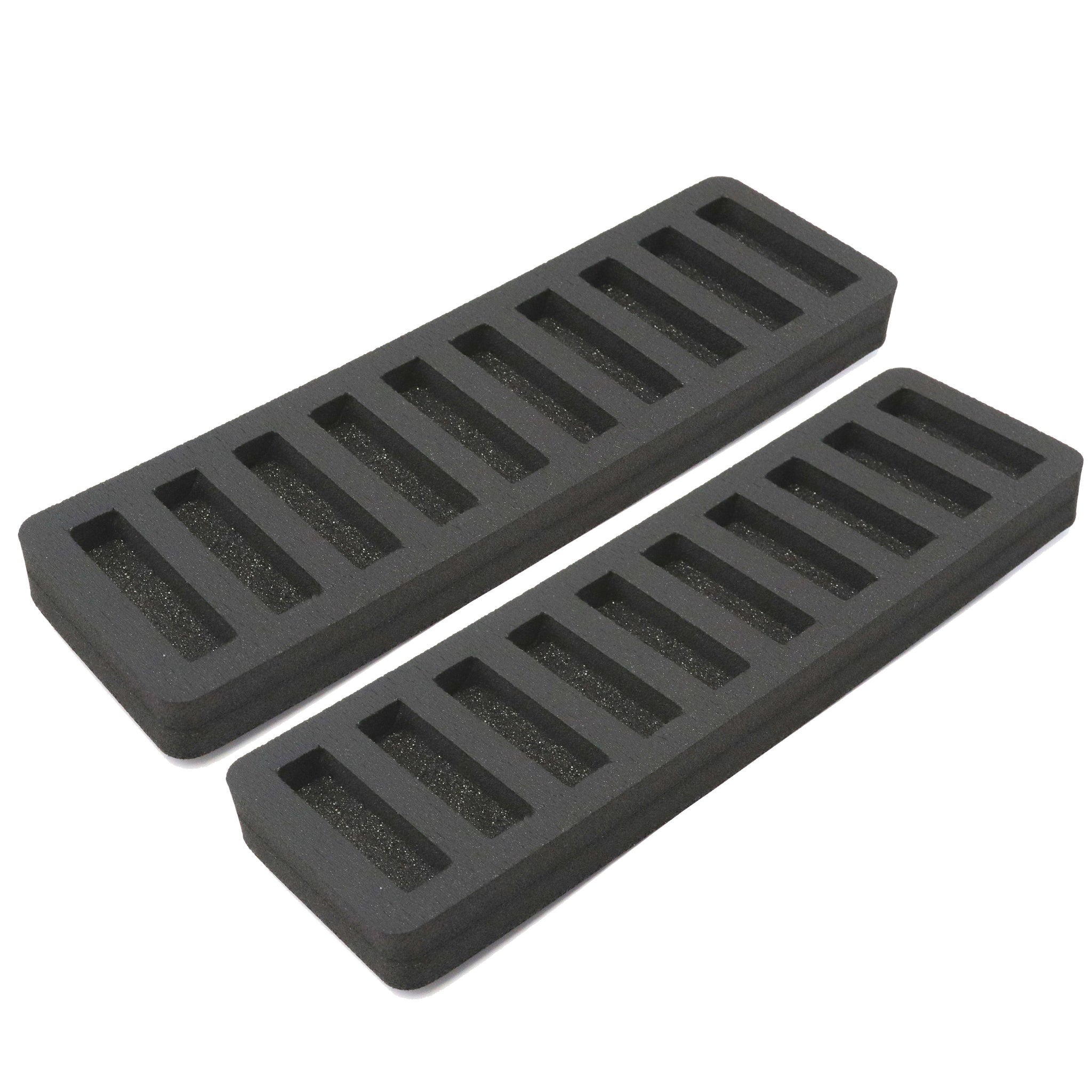 Polar Whale Set of 2 Rolled Coin Storage Organizers Tray Slim Holds Dimes Holder for Office or Home Waterproof Washable  1 Inches Thick Foam 10 Compartments for 10 Rolls Dime Black Pair